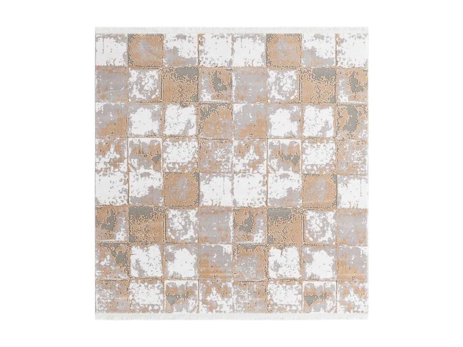 Teppich 240x240 Beige Davos Cube