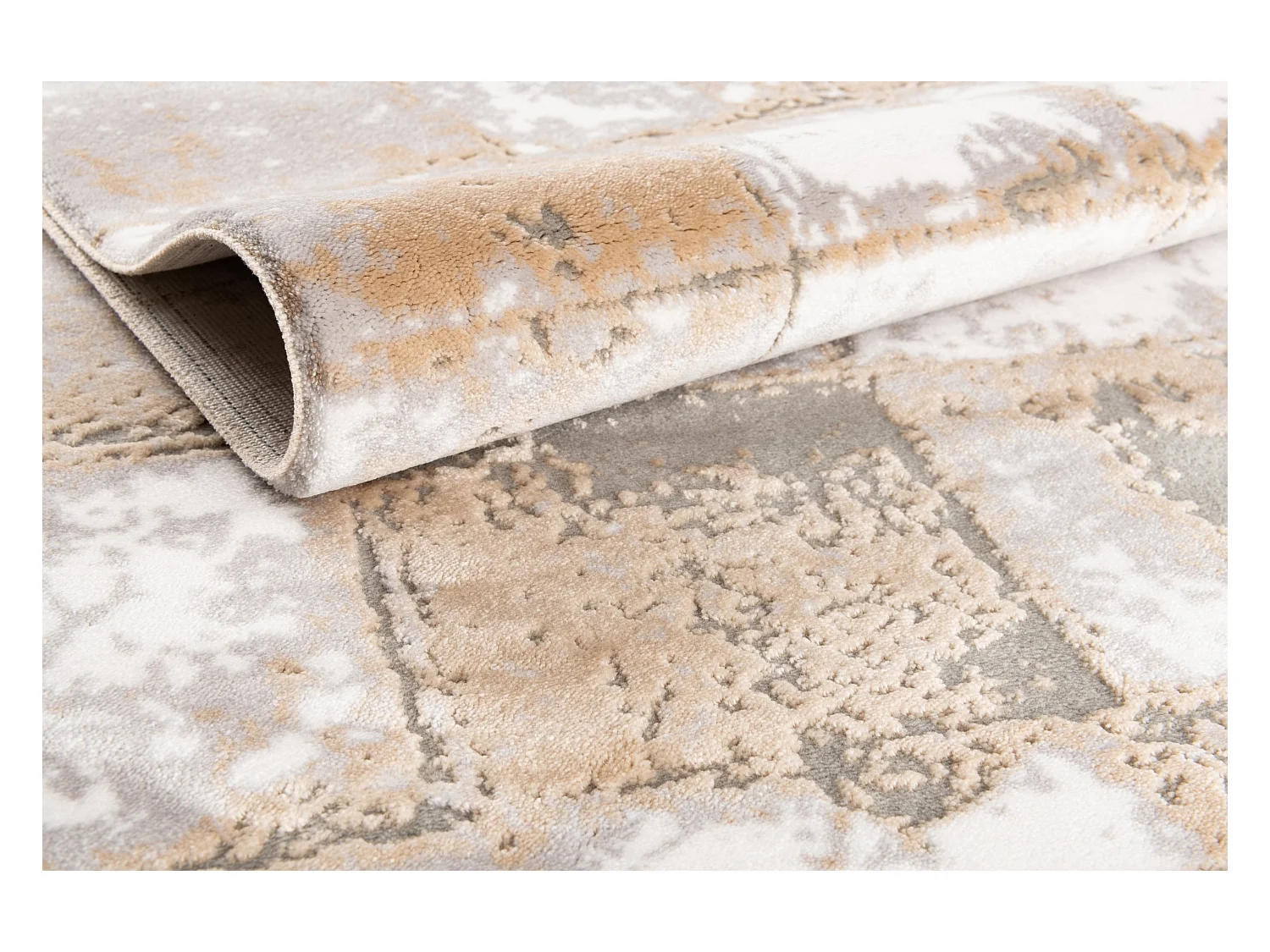 Tapijt 240x240 Beige Davos Cube