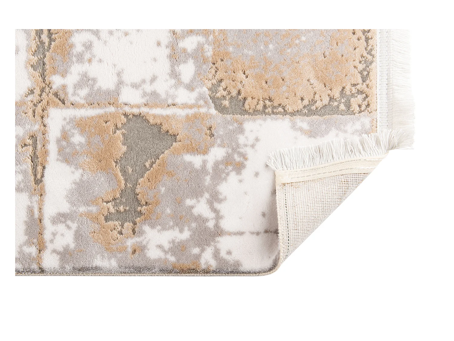 Tapijt 240x240 Beige Davos Cube