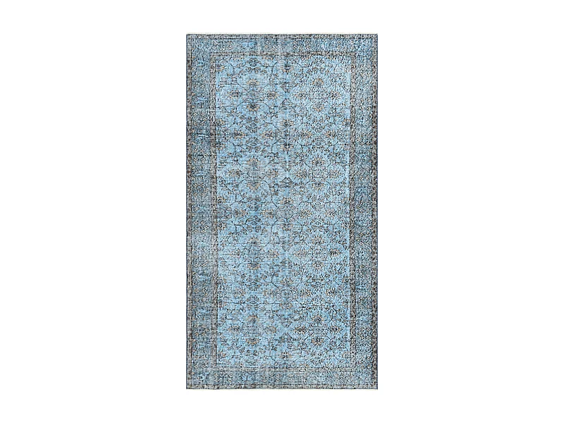Wollteppich 142x262 Blau Ultra Vintage