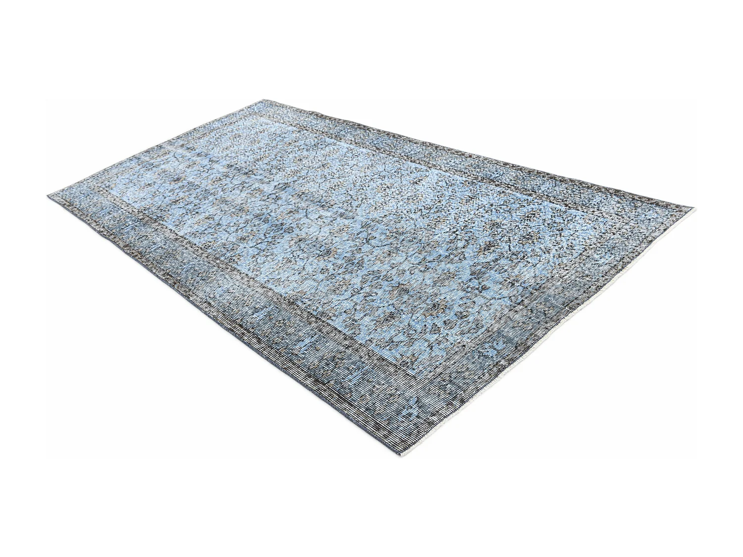 Wollteppich 142x262 Blau Ultra Vintage