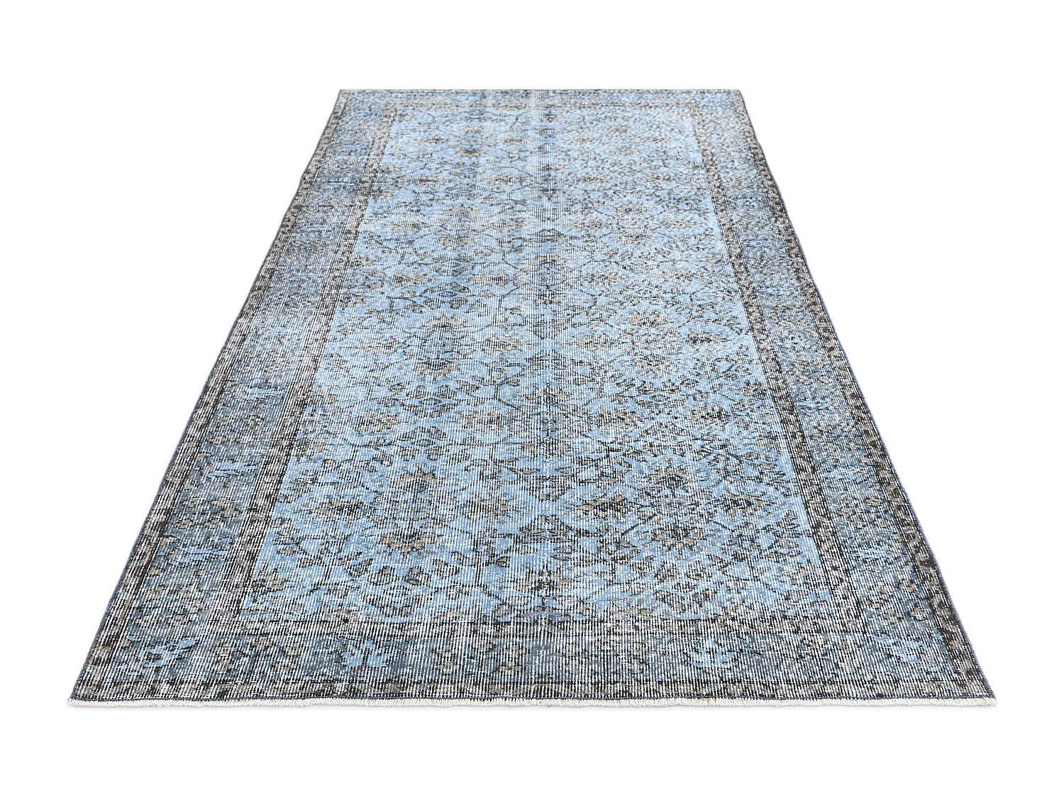 Wollteppich 142x262 Blau Ultra Vintage