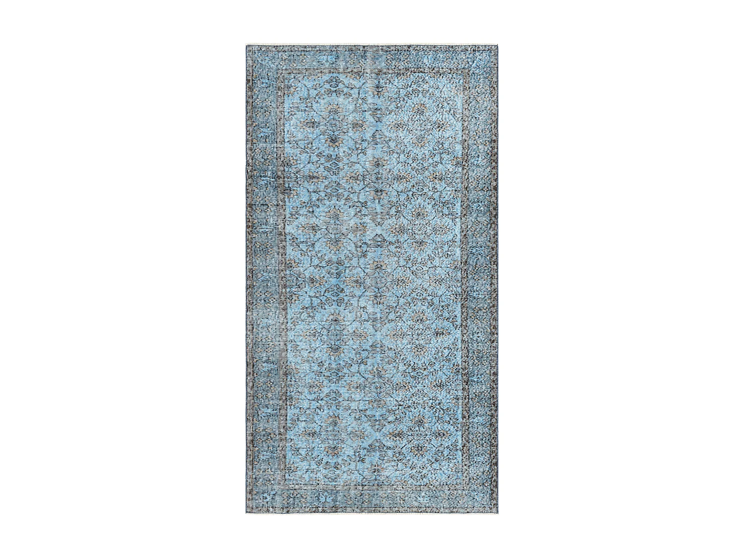 Tapis de laine 142x262 Bleu Ultra Vintage