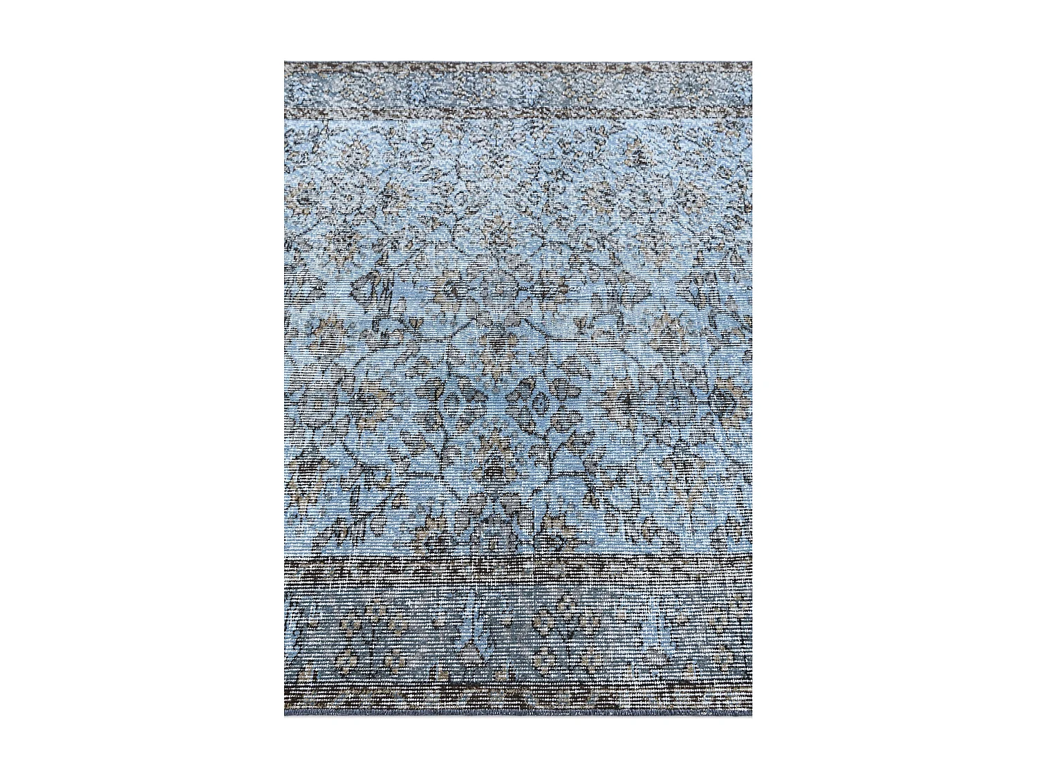 Tapis de laine 142x262 Bleu Ultra Vintage
