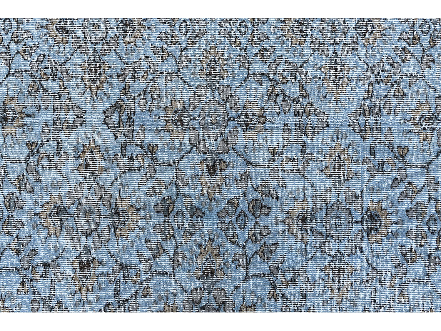 Tapis de laine 142x262 Bleu Ultra Vintage