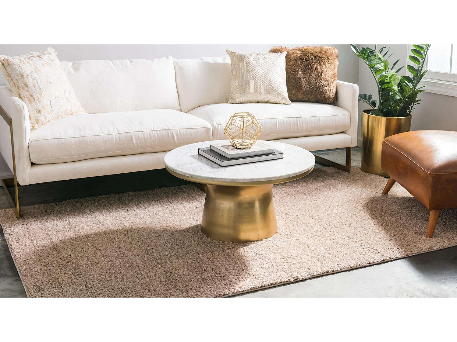 Hochflorteppich 275x365 Beige Luzern