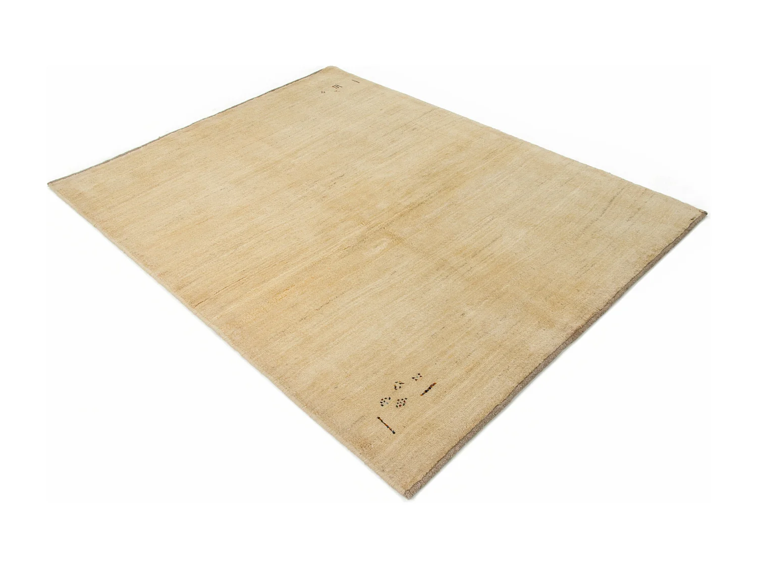 Wollteppich 151x198 Beige Gabbeh Shouli