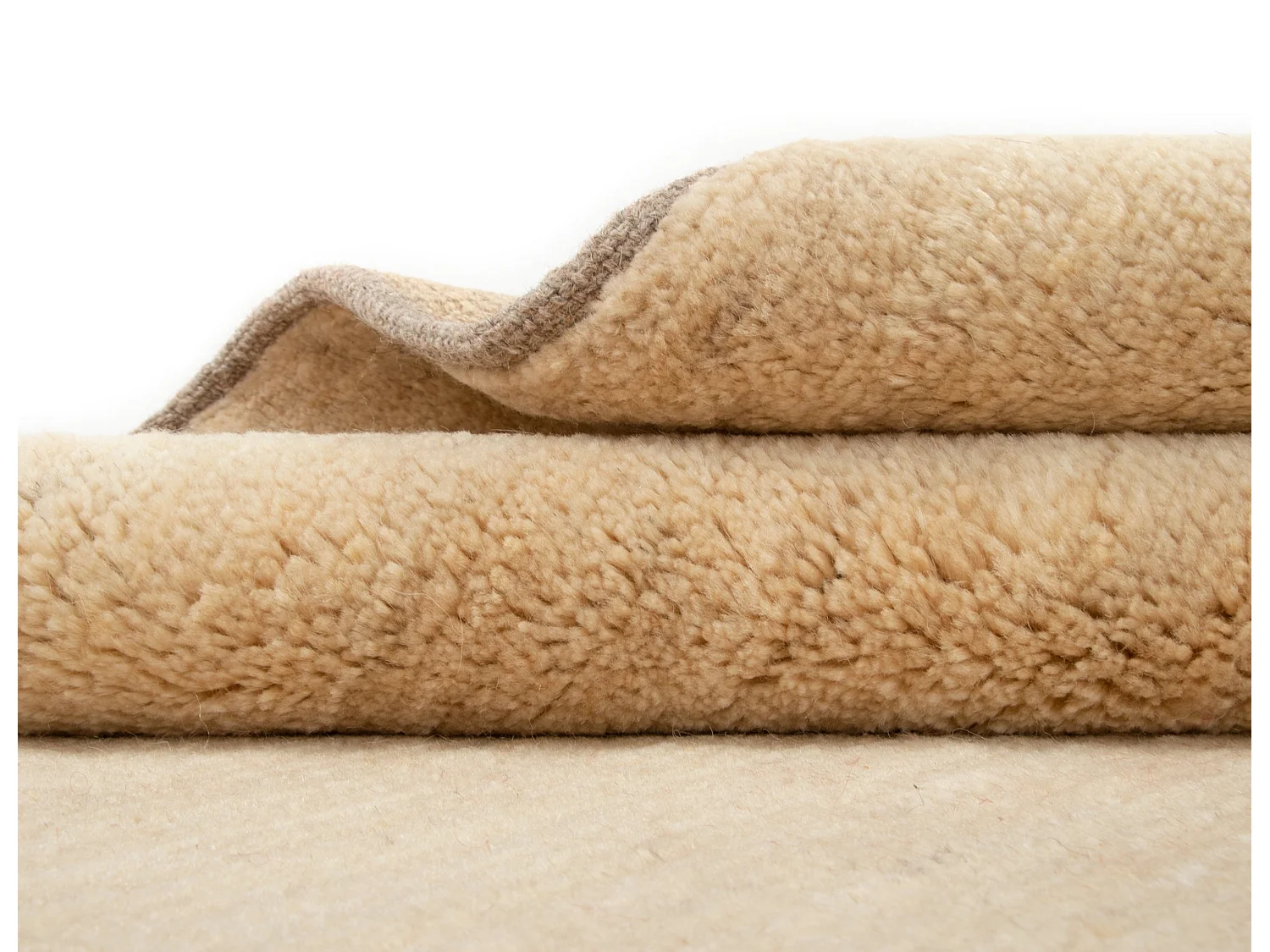 Wollteppich 151x198 Beige Gabbeh Shouli