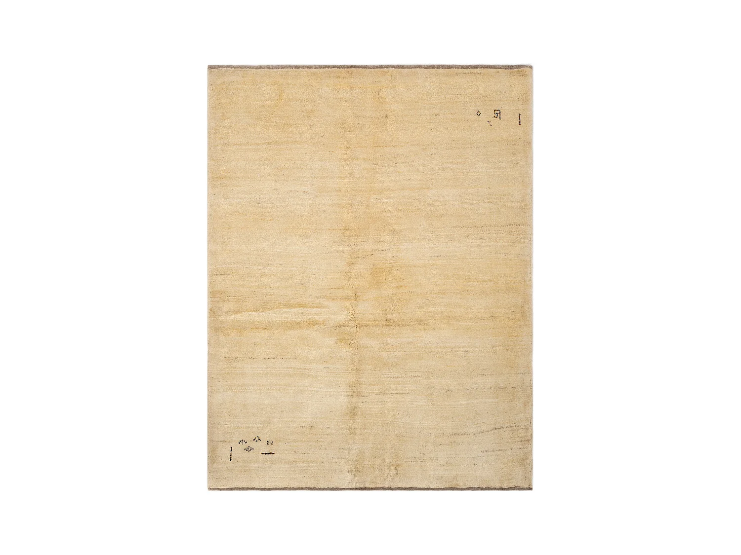Tapis de laine 151x198 beige Gabbeh Shouli