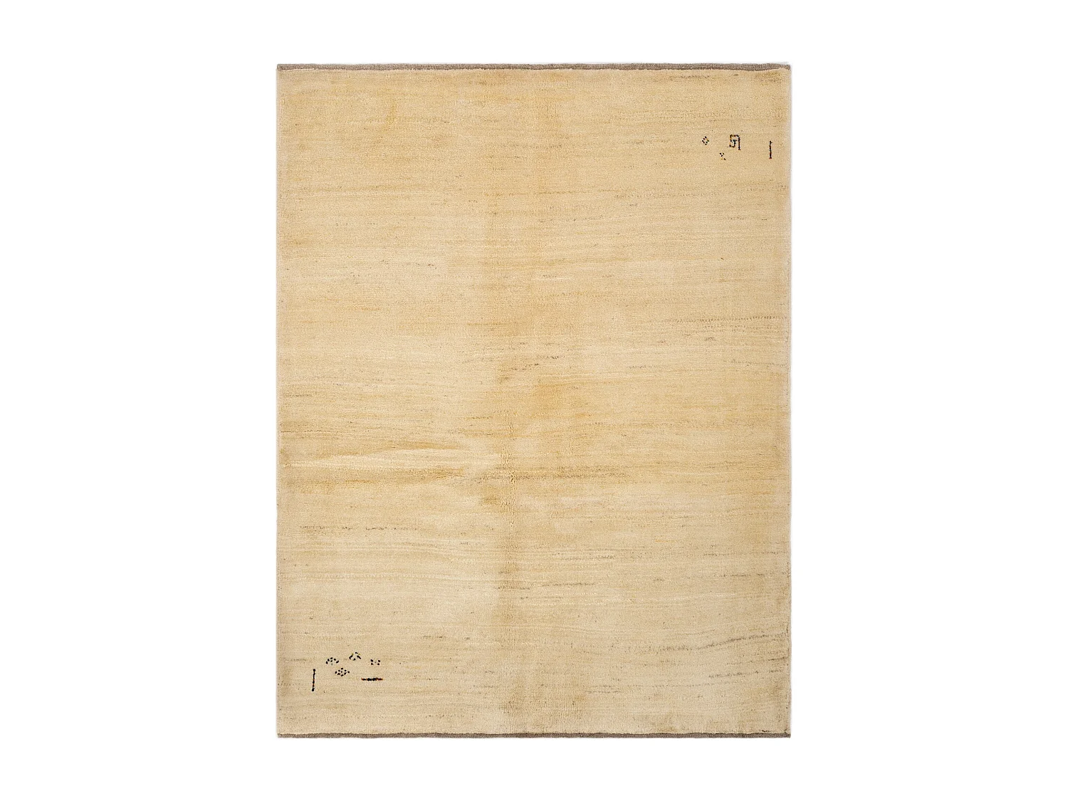 Tapis de laine 151x198 beige Gabbeh Shouli