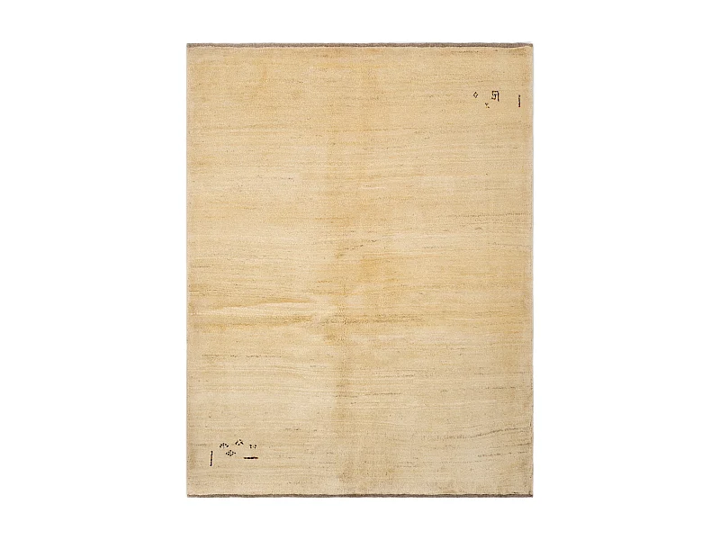 Tapis de laine 151x198 beige Gabbeh Shouli
