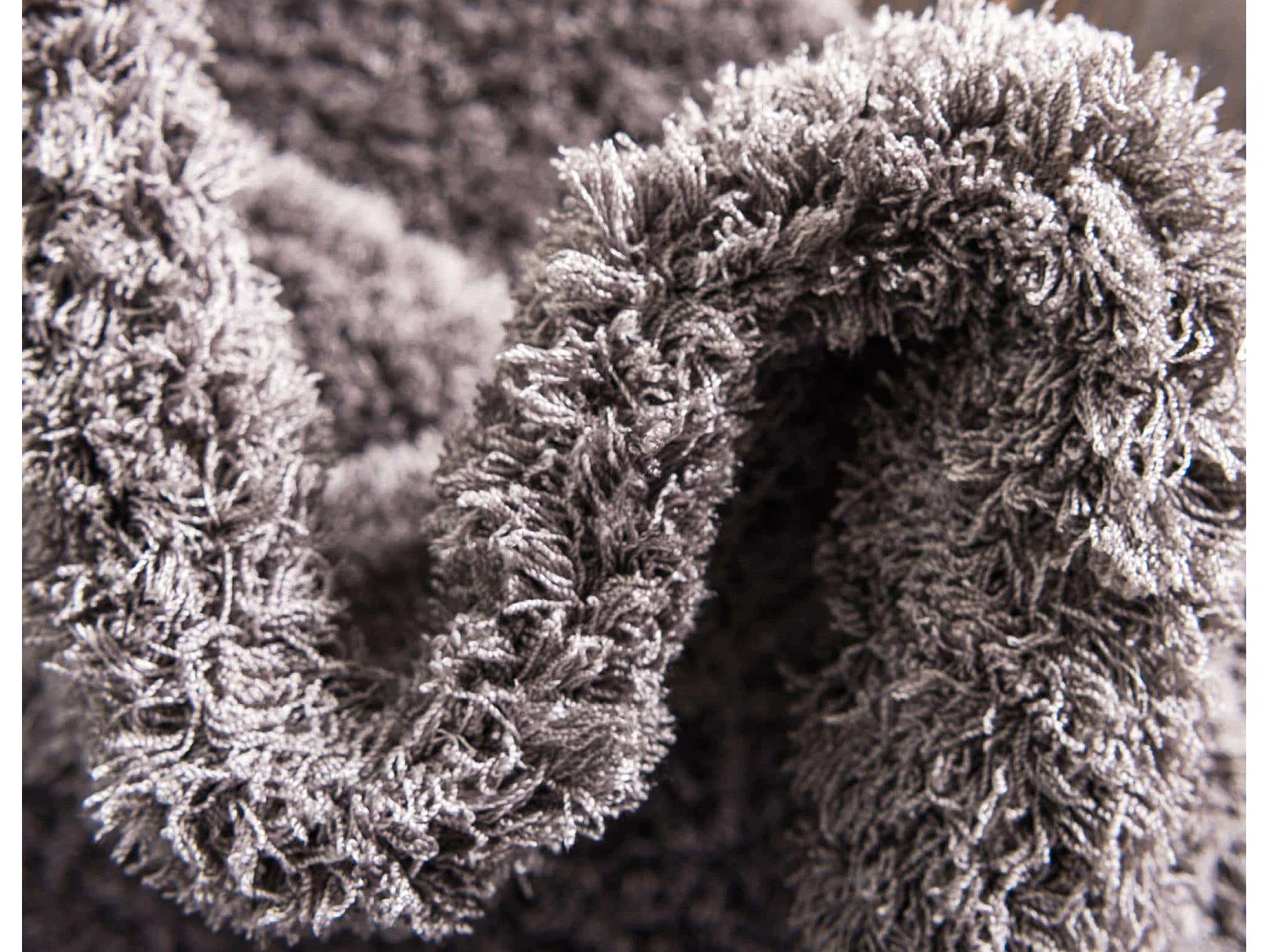 Tapis shaggy 240x240 gris Luzern