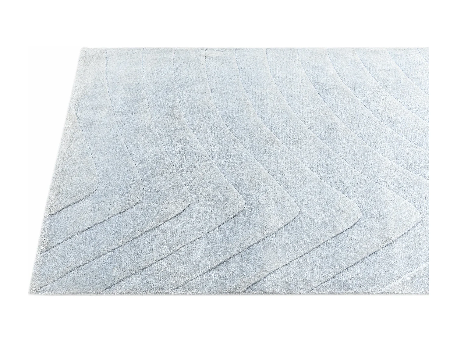 Tapis de couloir en laine 84x396 bleu Darya