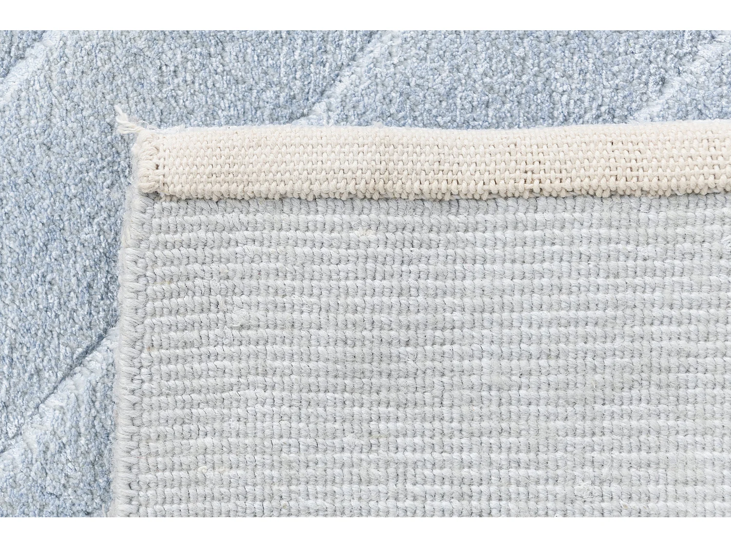 Tapis de couloir en laine 84x396 bleu Darya