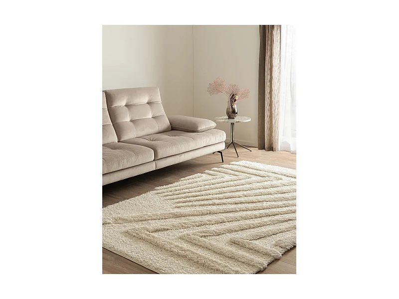 Hochflorteppich 160x245 Weiss Thun Avis