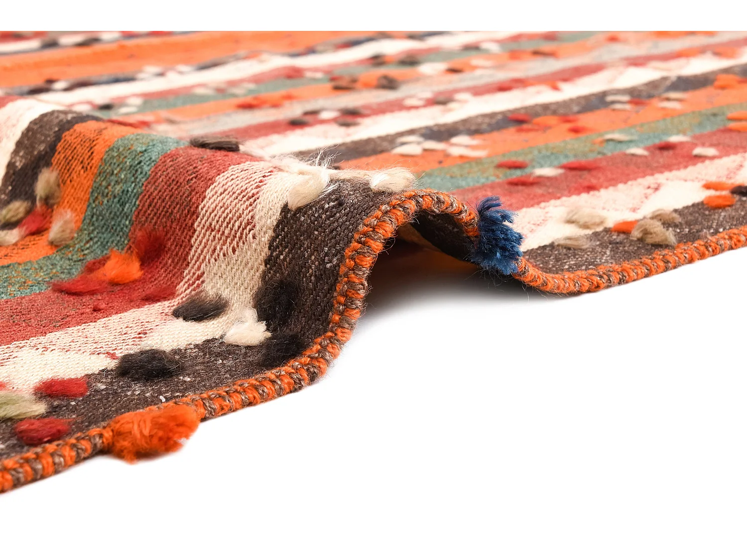 Tapis de laine 164x185 orange Jajim