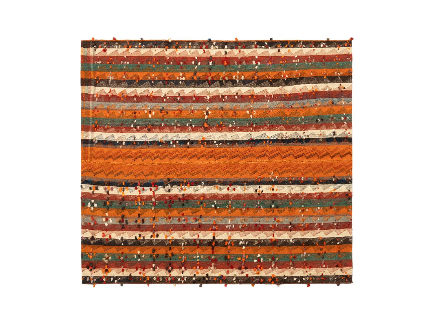 Tapis de laine 164x185 orange Jajim