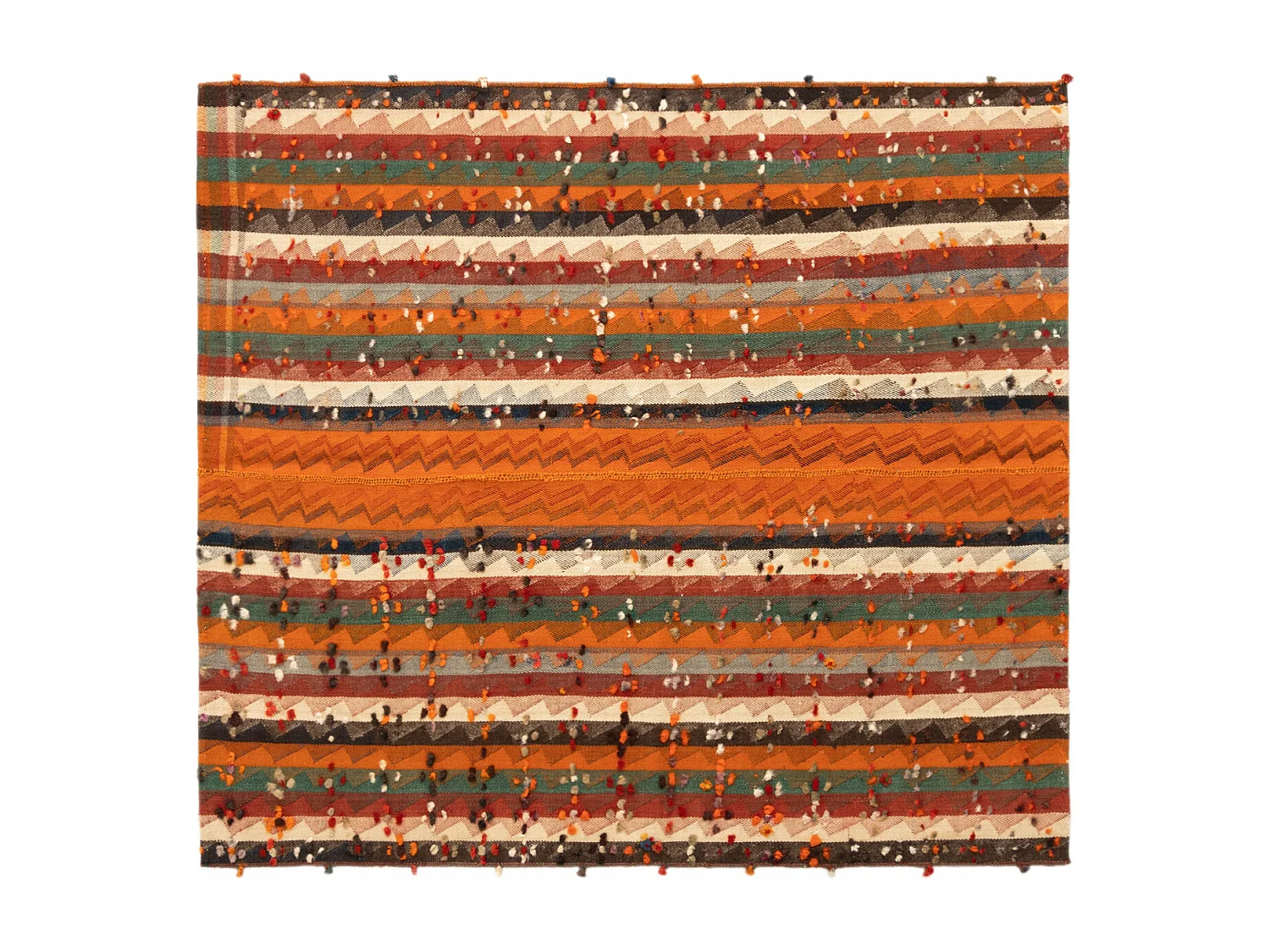 Tapis de laine 164x185 orange Jajim