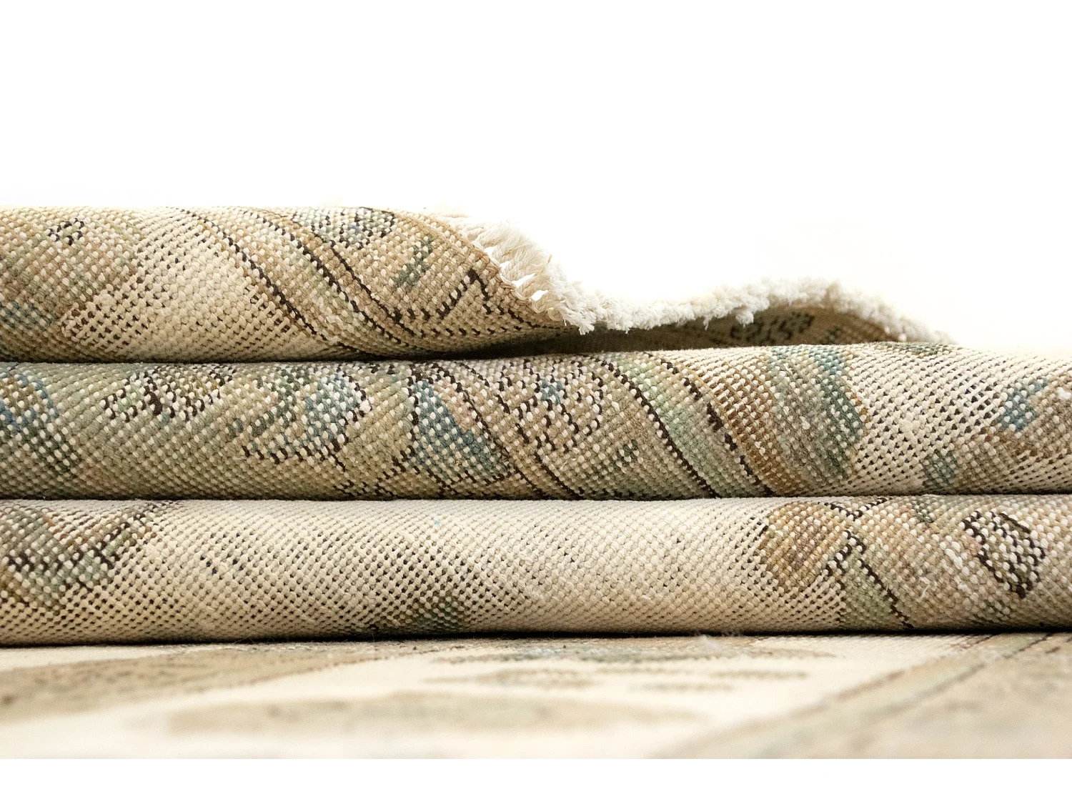 Tapis de laine 211x287 blanc crème Vintage Royal