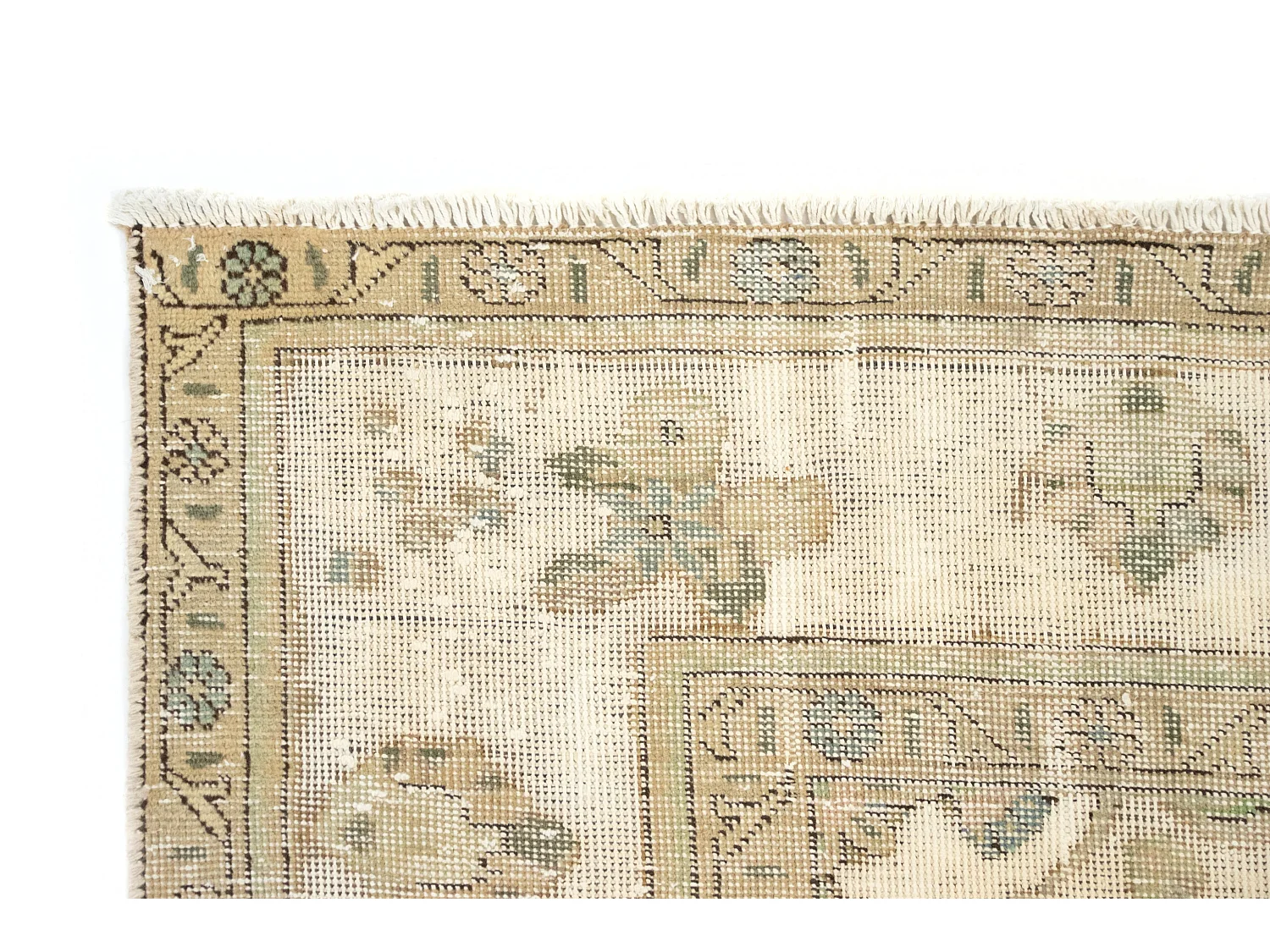 Tapis de laine 211x287 blanc crème Vintage Royal