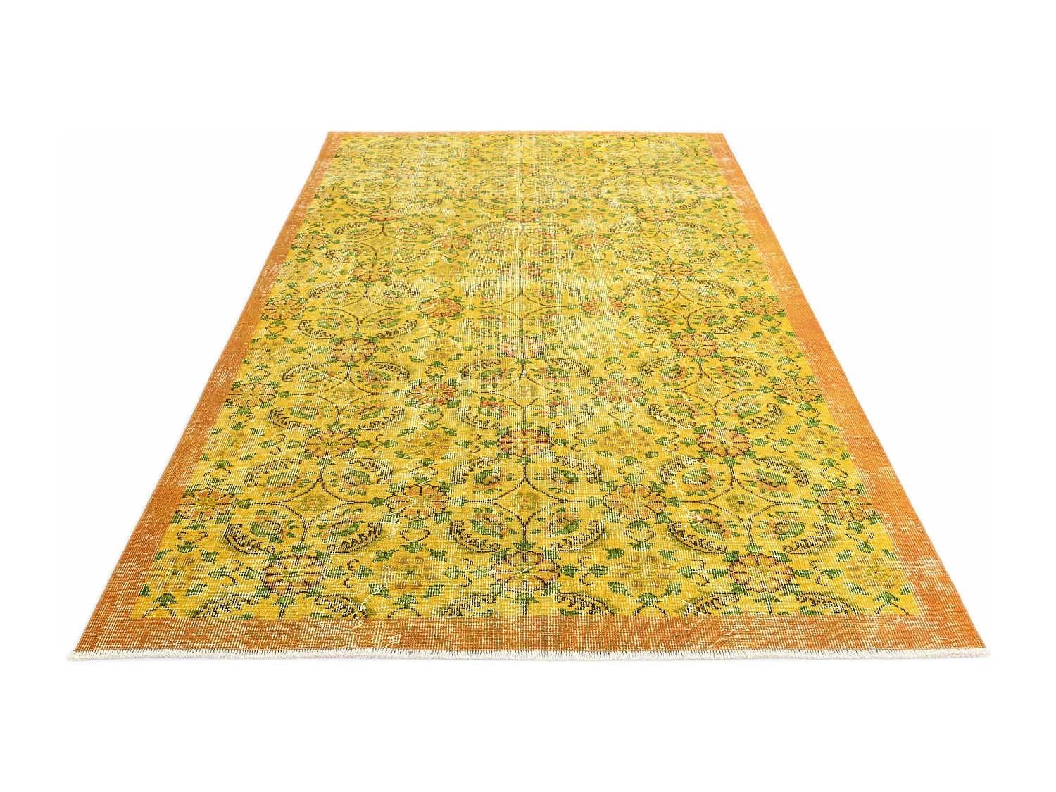Tapis de laine 160x262 jaune Ultra Vintage