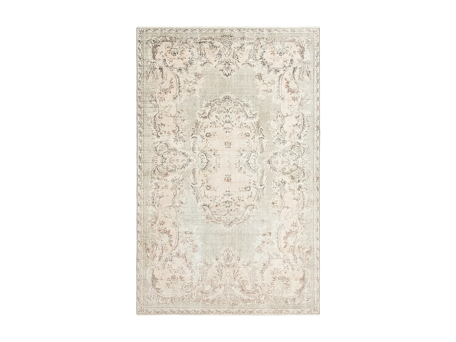 Wollteppich 201x318 Grau Ultra Vintage