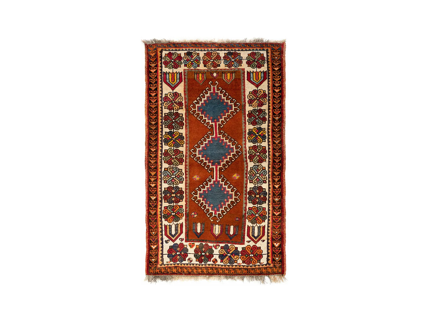 Tapis de laine 95x168 orange Gabbeh