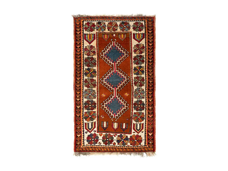 Tapis de laine 95x168 orange Gabbeh