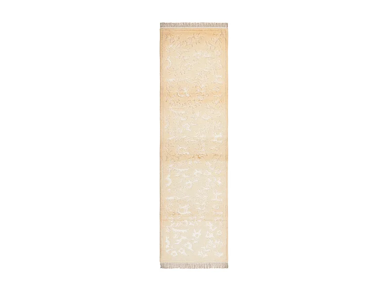 Läufer-Wollteppich 79x396 Beige Darya