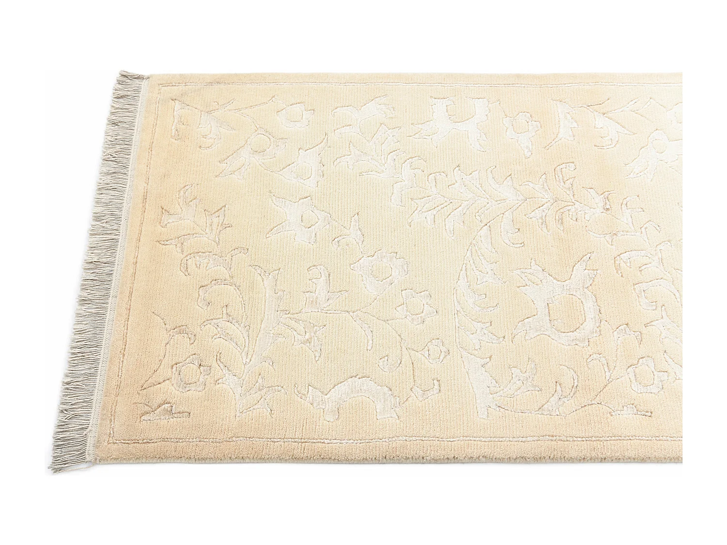 Tapis de couloir en laine 79x396 beige Darya