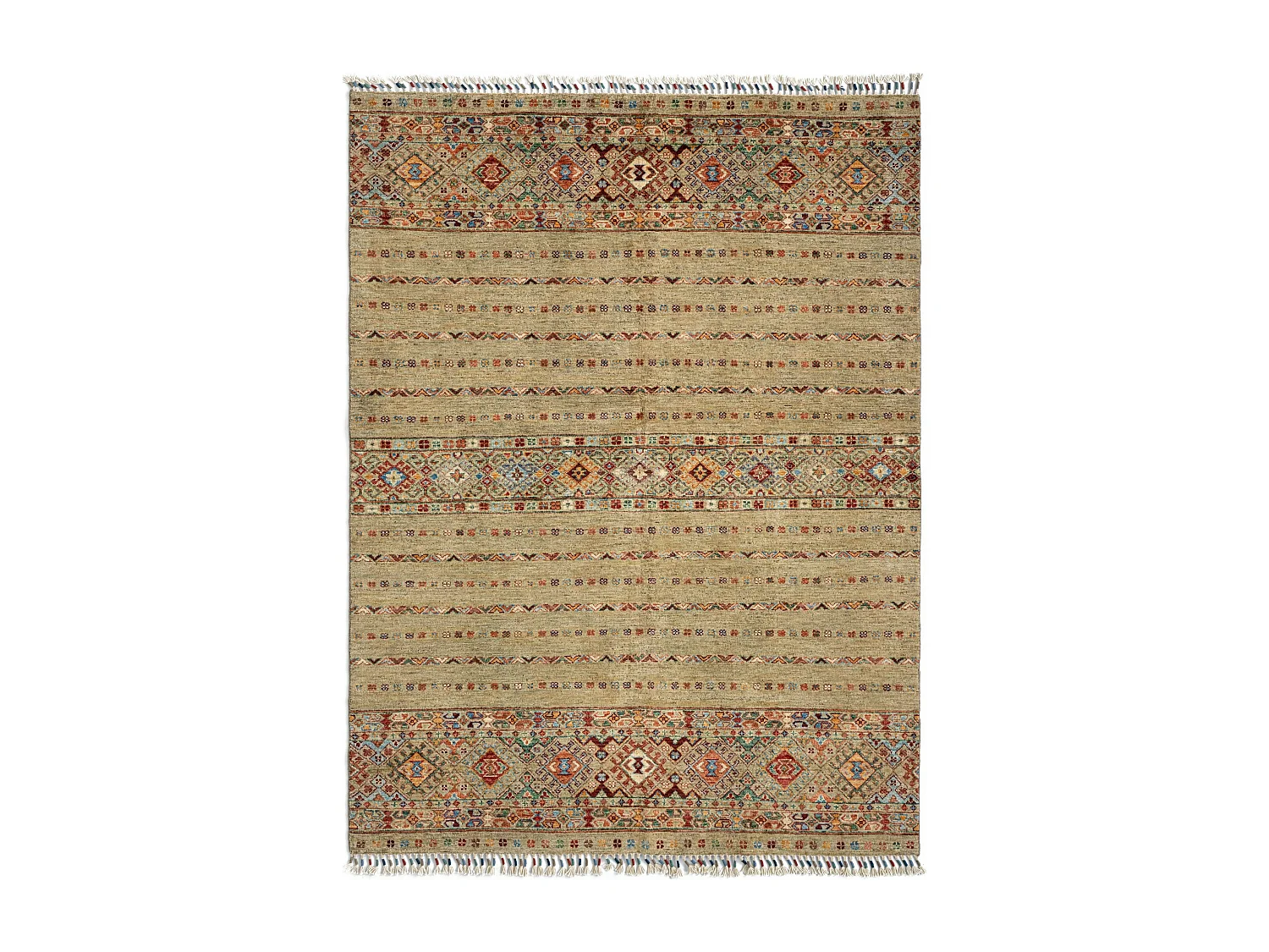 Tapis de laine 148x200 vert Torkman