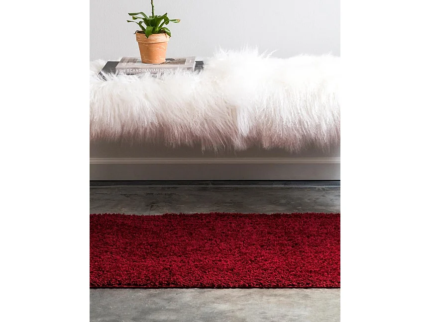 Hochflorteppich 62x185 Rot Luzern