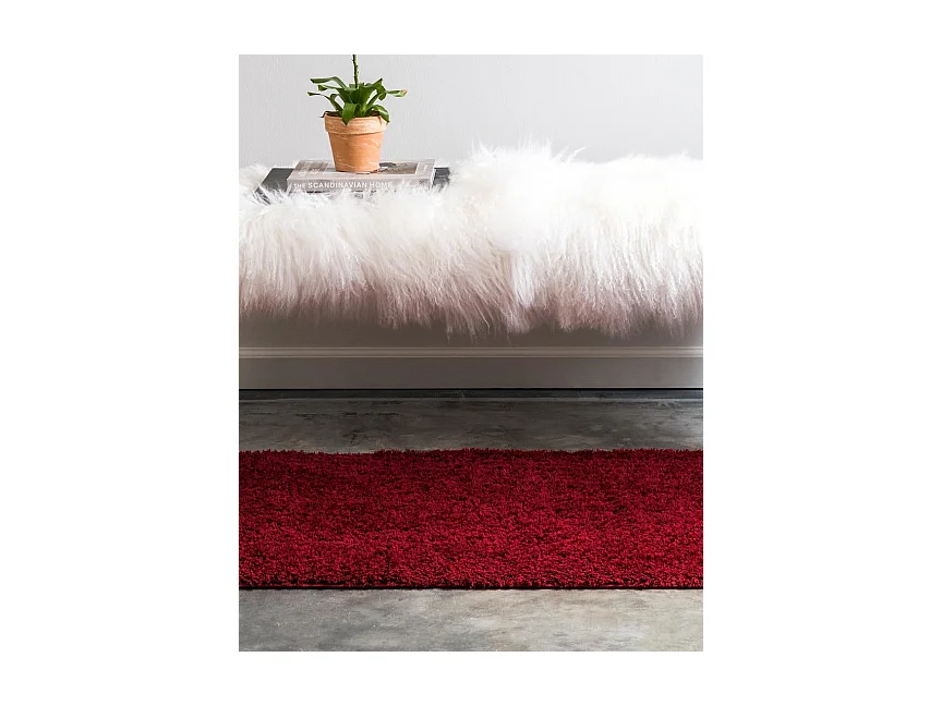 Hoogpolig tapijt 183x61 Rood Luzern