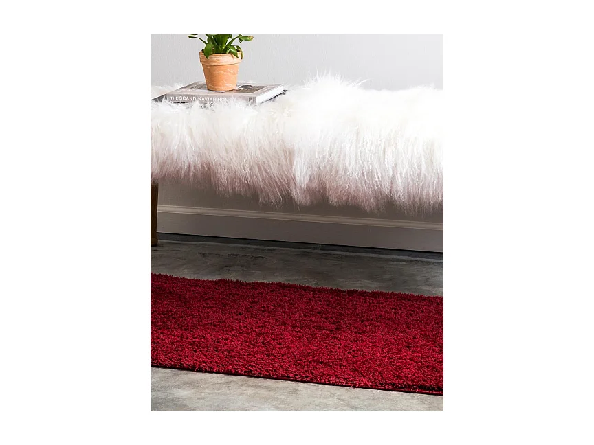 Hoogpolig tapijt 183x61 Rood Luzern