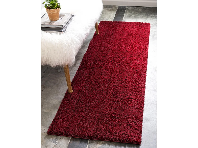 Tapis shaggy 62x185 rouge Luzern