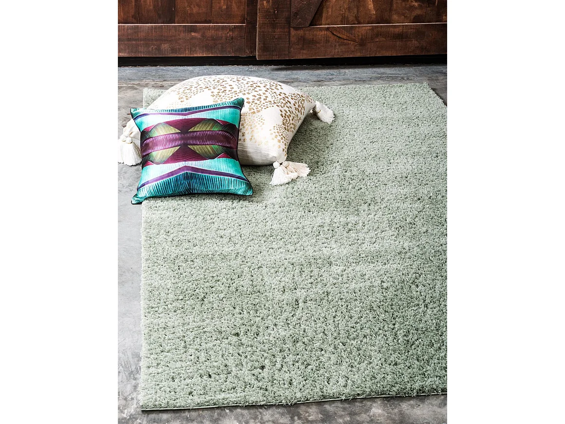 Tapis shaggy 185x275 vert Luzern