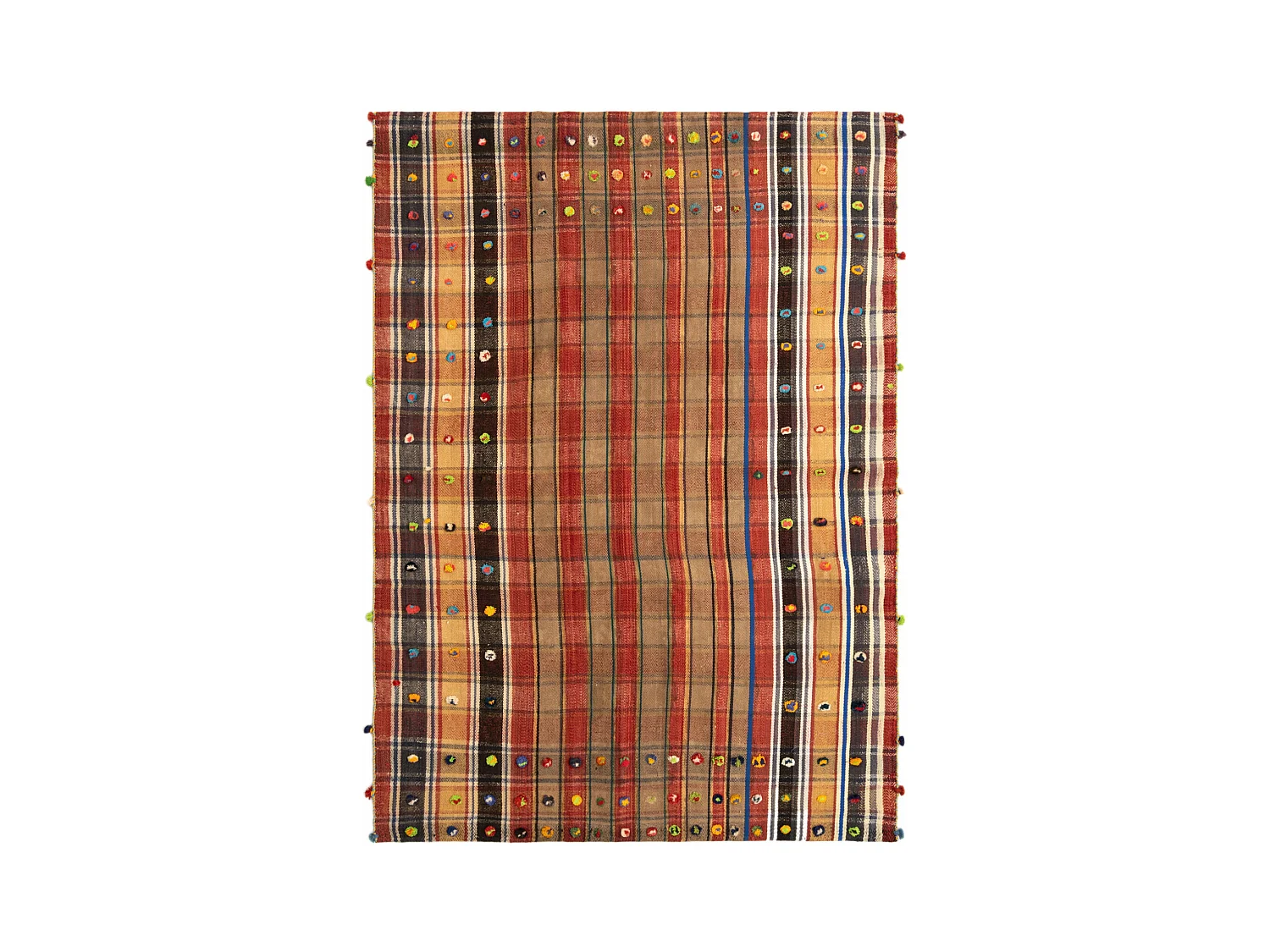Tapis de laine 151x211 rouge Jajim