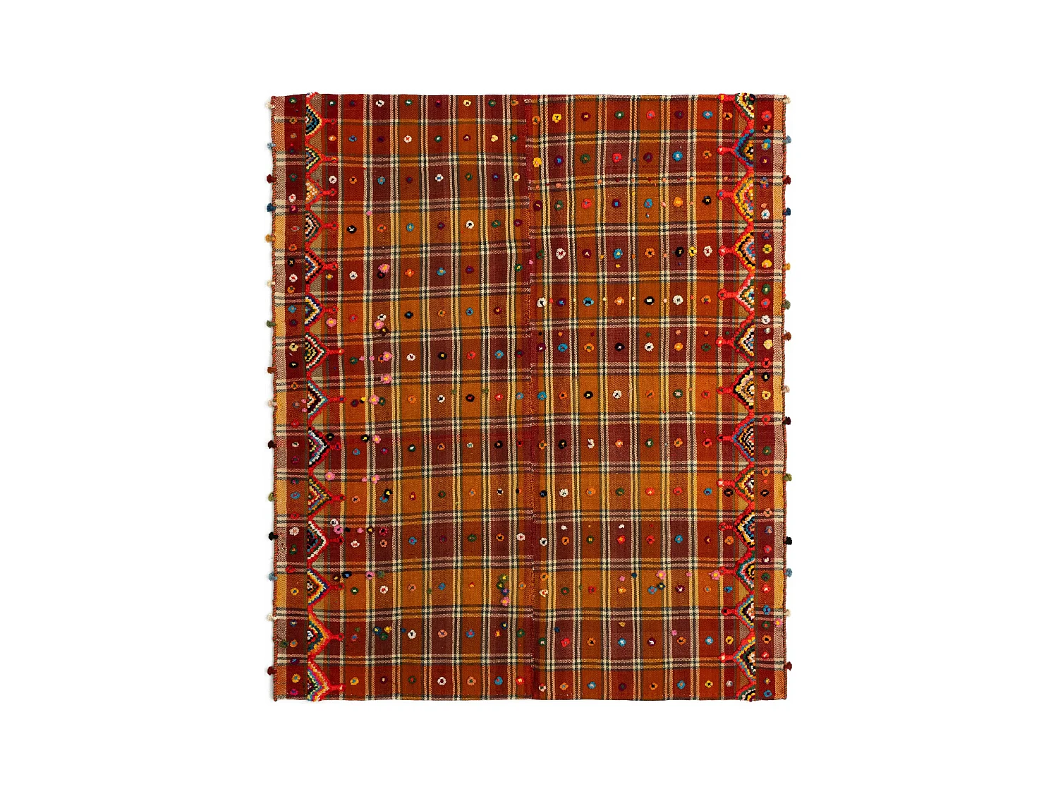 Tapis de laine 146x172 orange Jajim