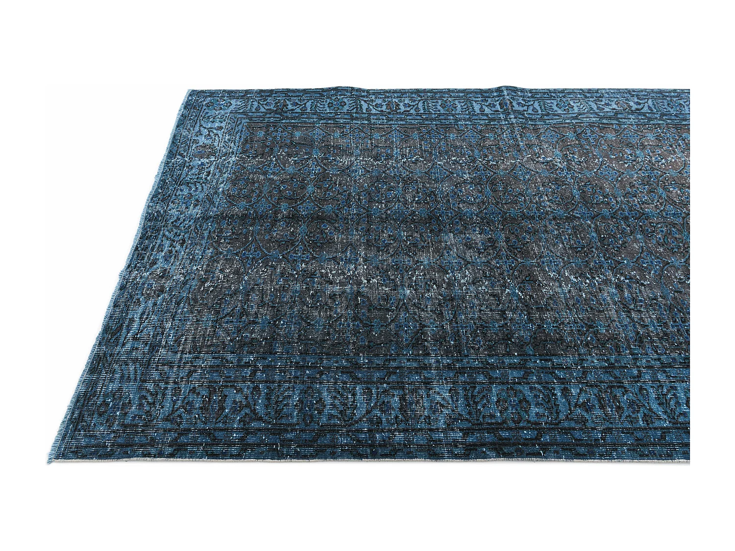 Wollteppich 157x254 Blau Ultra Vintage