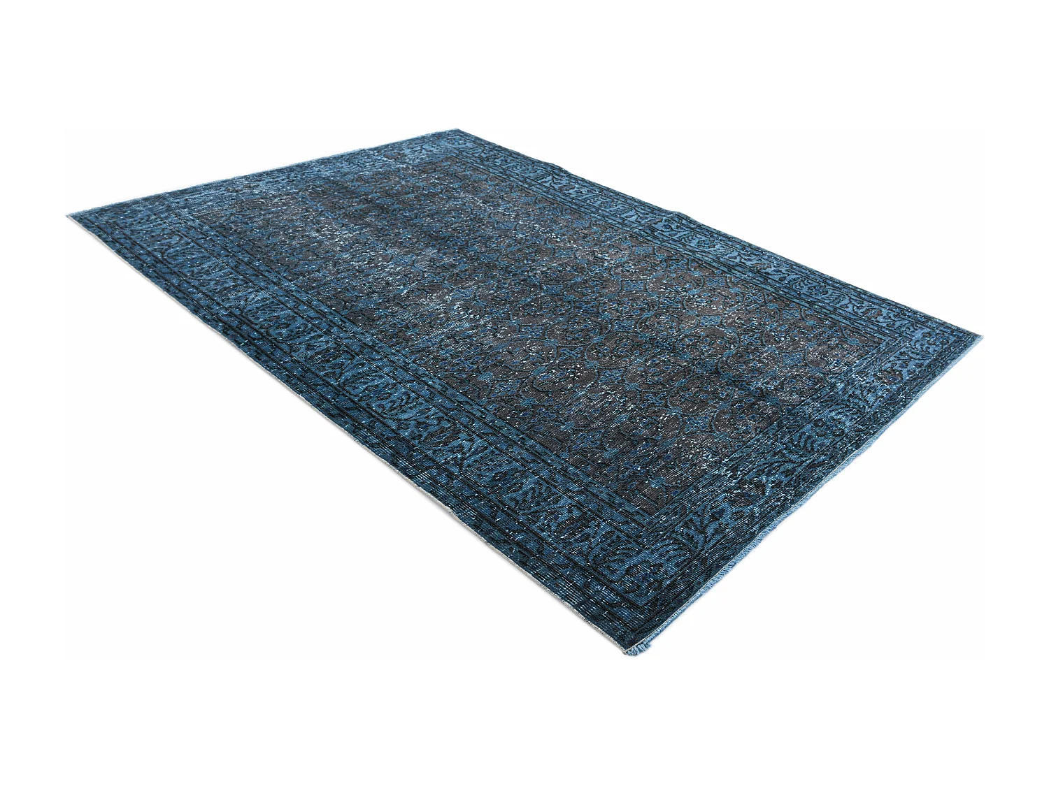 Tapis de laine 157x254 Bleu Ultra Vintage