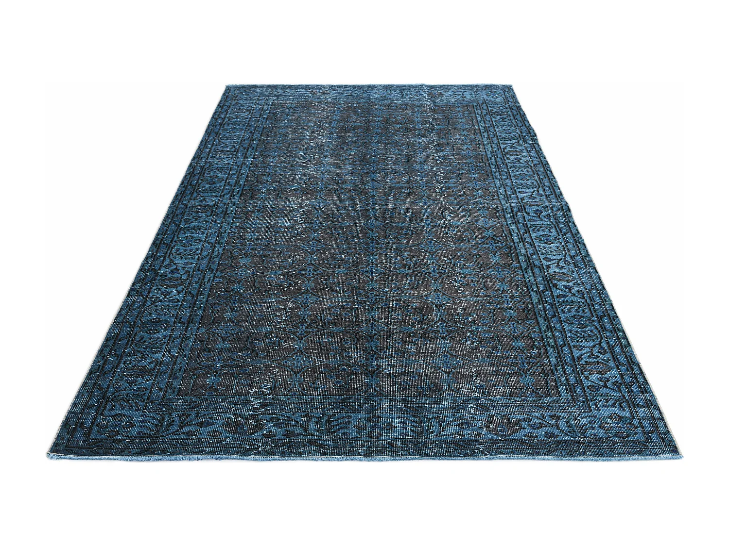 Tapis de laine 157x254 Bleu Ultra Vintage