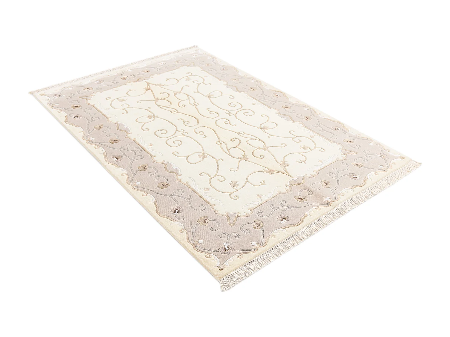 Tapis de laine 124x183 beige Darya
