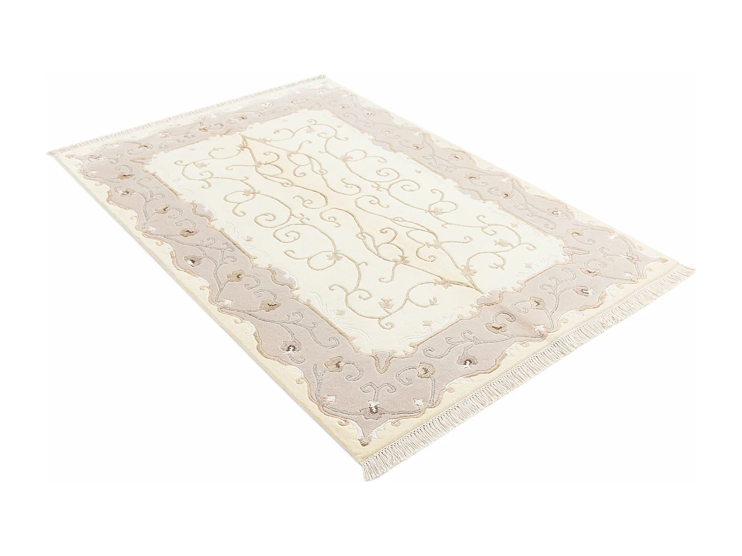 Tapis de laine 124x183 beige Darya