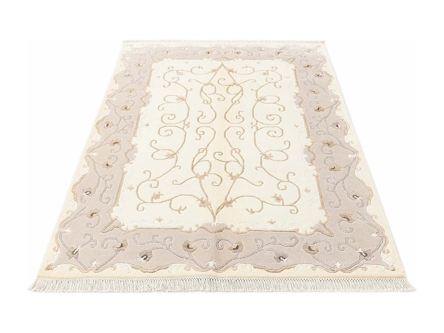 Tapis de laine 124x183 beige Darya