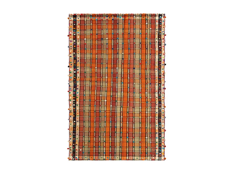 Tapis de laine 140x217 orange Jajim