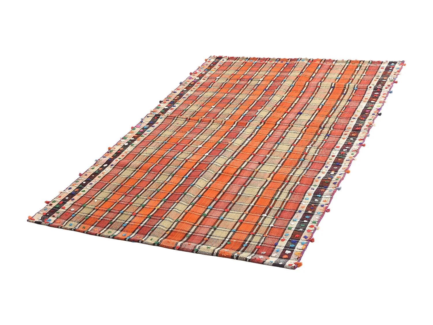 Wollteppich 140x217 Orange Jajim