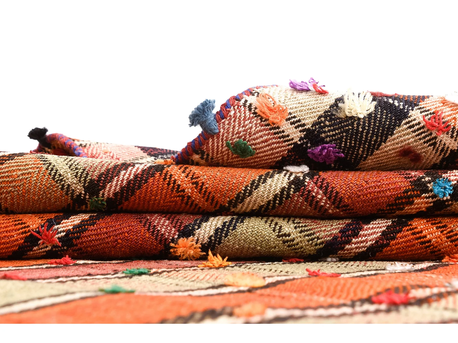 Wollteppich 140x217 Orange Jajim