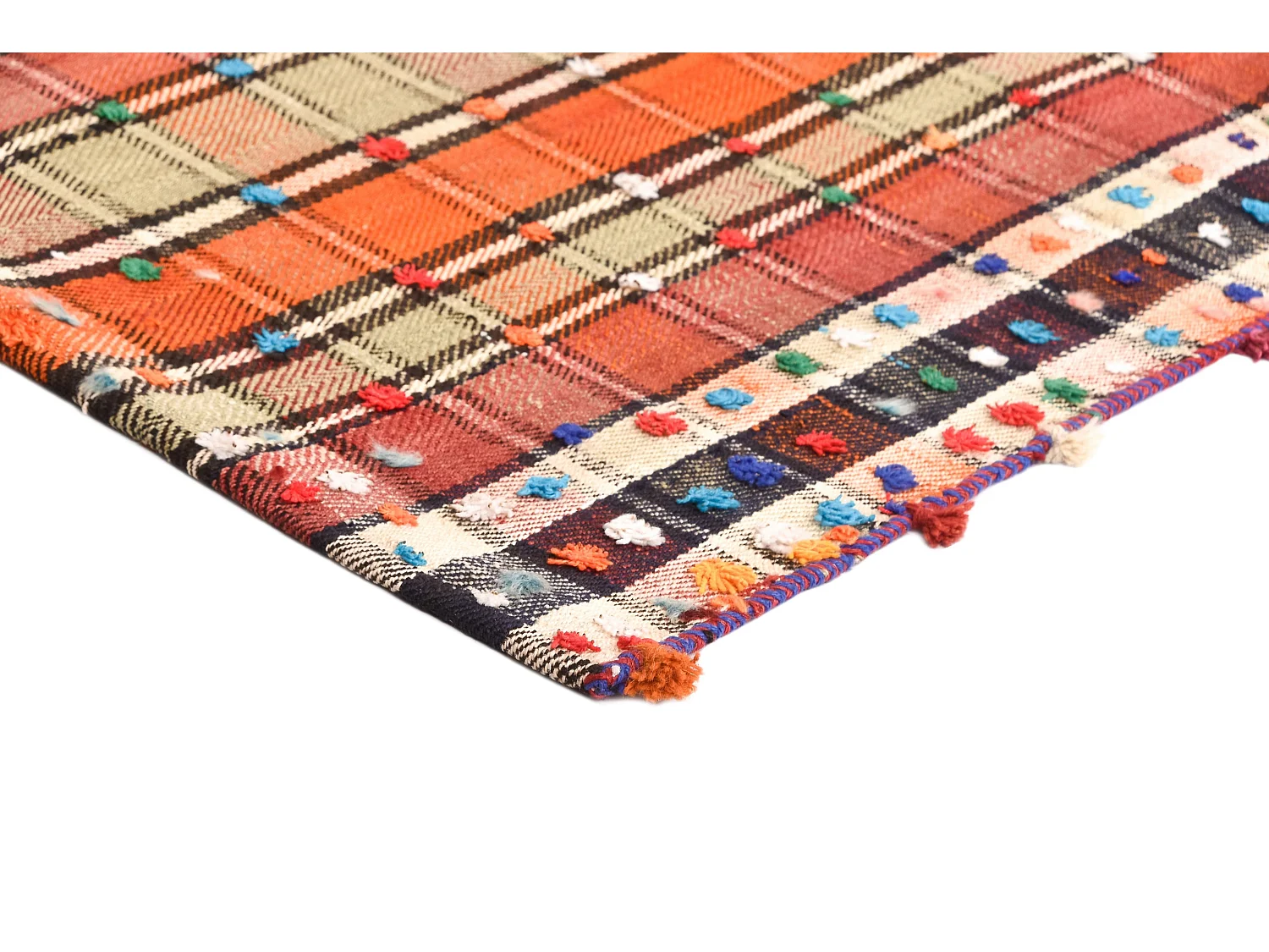 Tapis de laine 140x217 orange Jajim