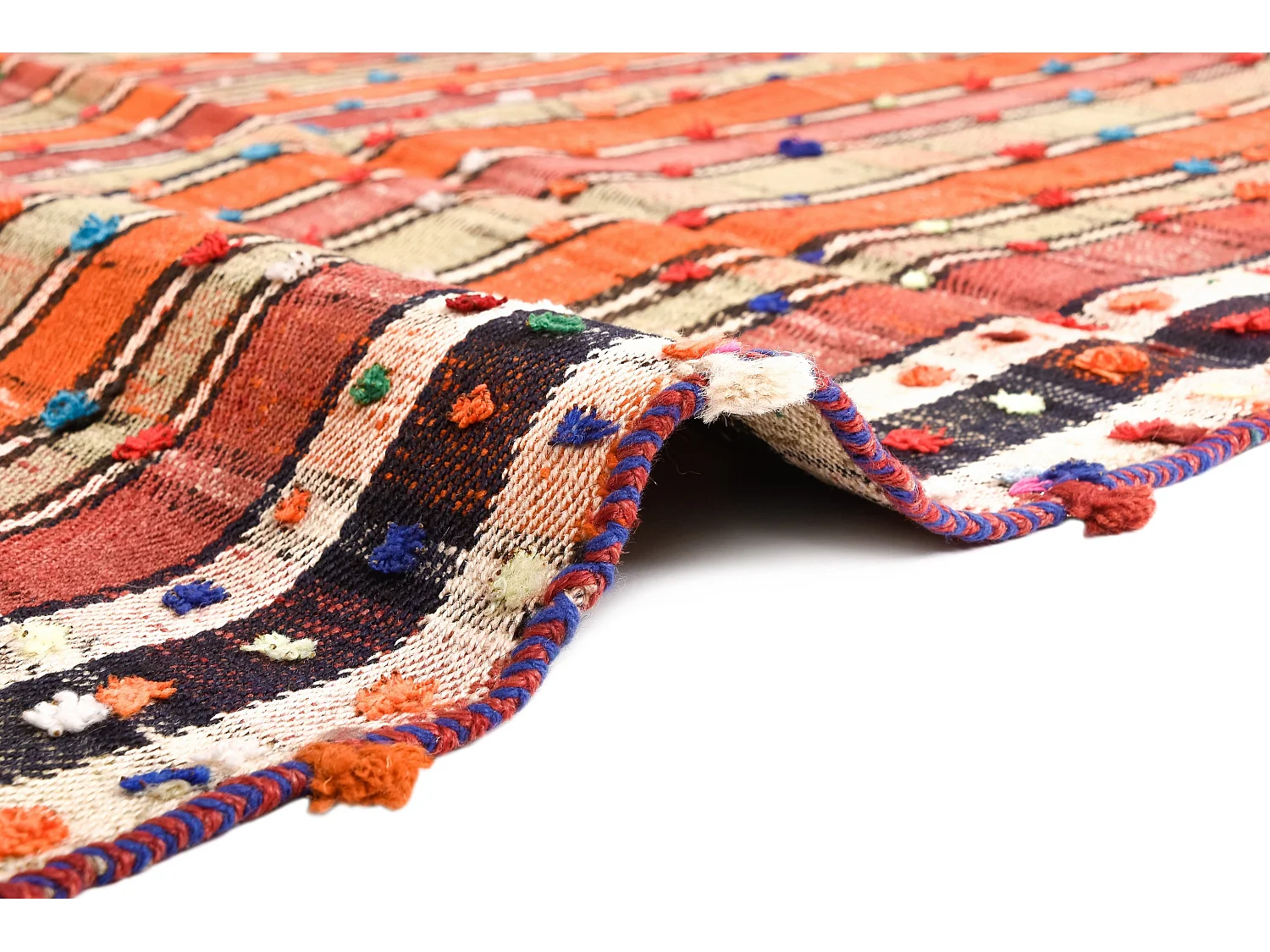 Tapis de laine 140x217 orange Jajim