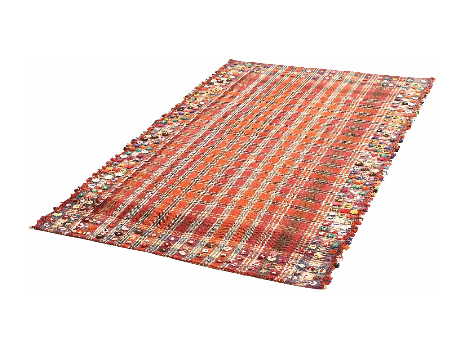 Tapis de laine 127x201 orange Jajim